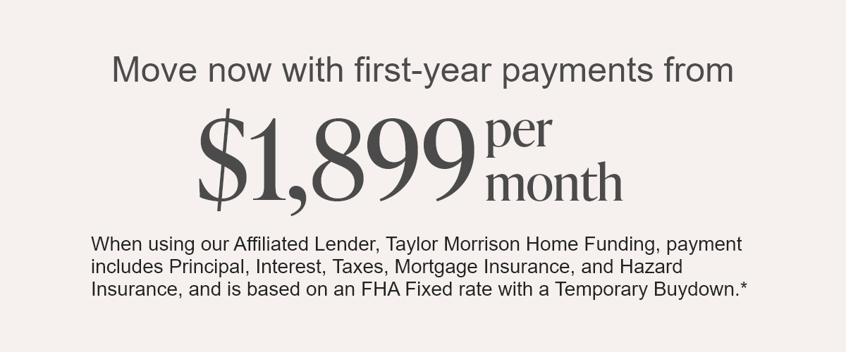 Monthly Payments from $1,899