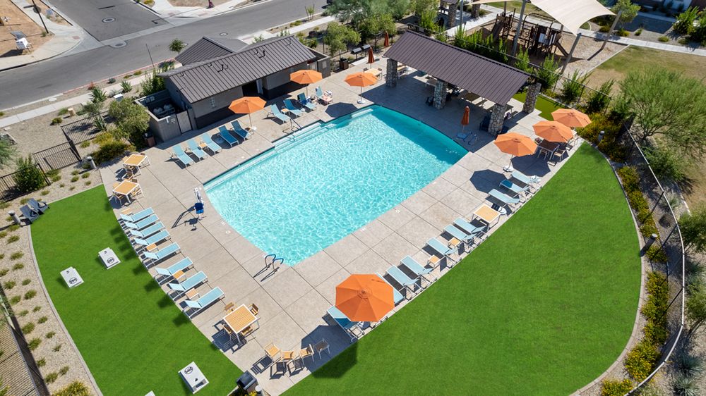 Avila at Rancho Mercado Pool Aerial 3