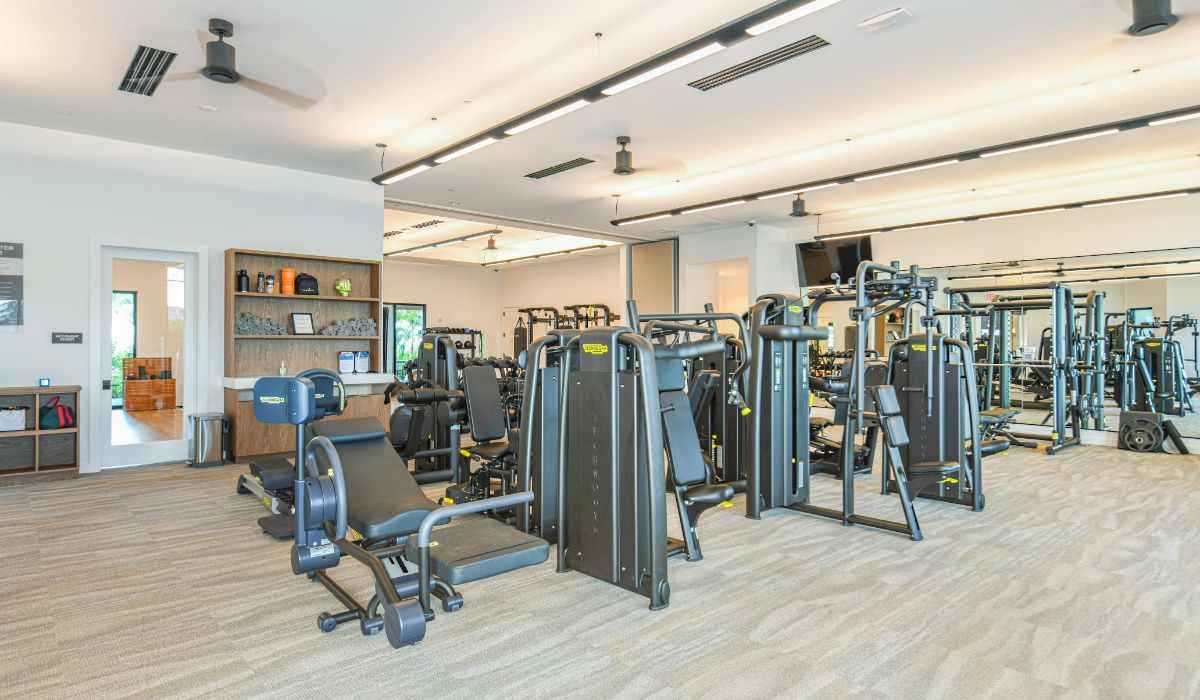 Fitness center with movement studio — Esplanade by Taylor Morrison