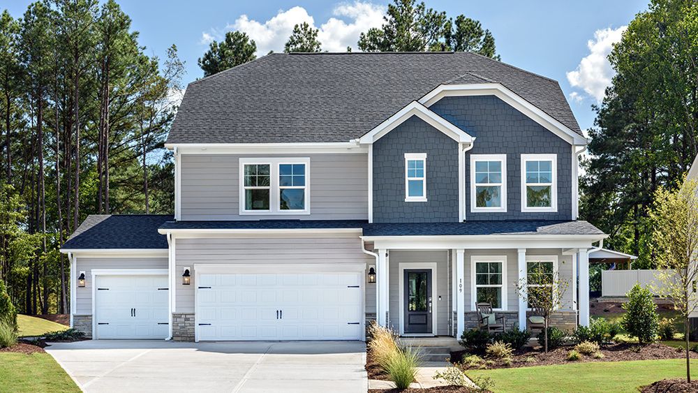 Hamilton Exterior with Garage Doors