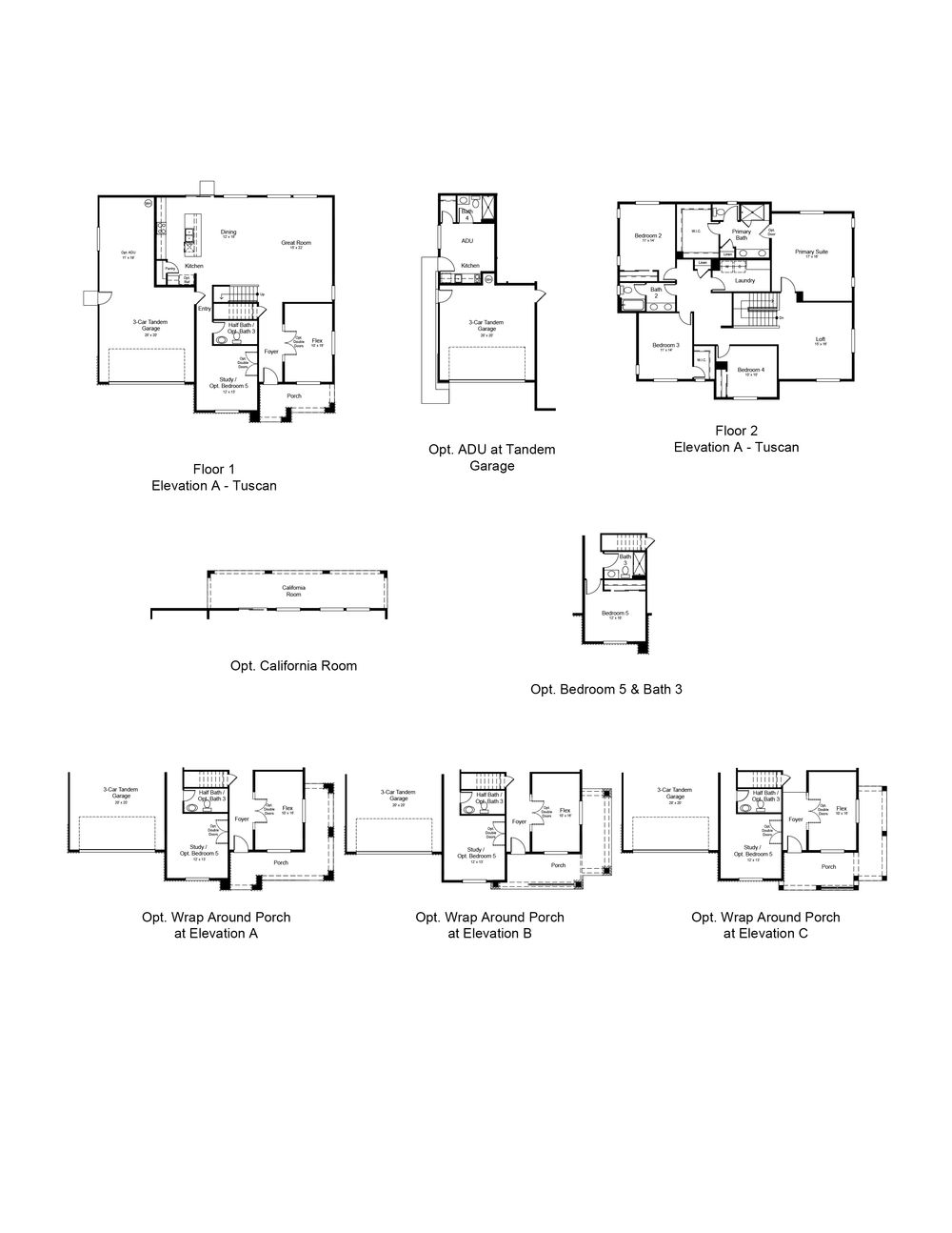 MarigoldPlan 3235 Rosemary at Lagoon Valley85x113Elevs