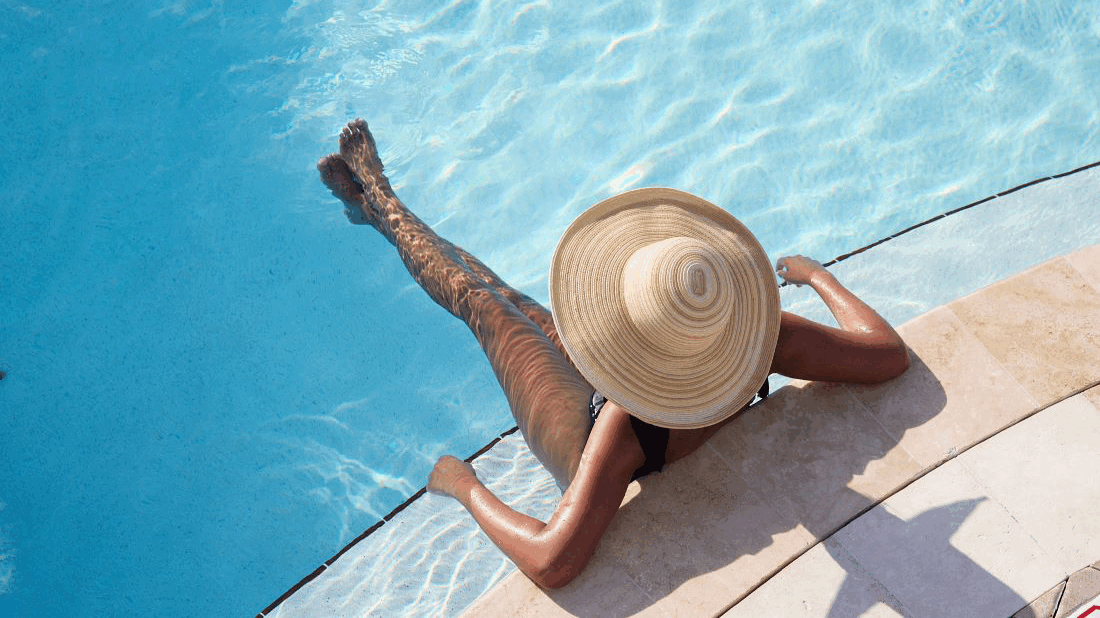 Woman in the pool Photo