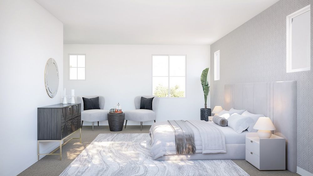 Plan 9 Primary Bedroom Rendering